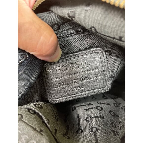 Fossil Long Live Vintage Womens Black  Leather Crossbody Handbag SKU 8779 - Picture 13 of 16